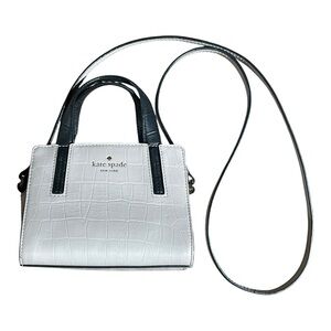 Kate Spade White and Black Saffiano Bag